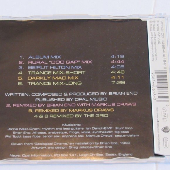 Brian Eno CD's Ali Click Opal German Import and Nerve Net USA Lot of 2 VG+ - Picture 5 of 7